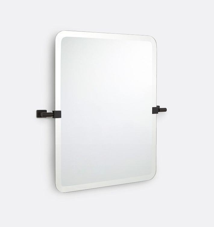 Allenglade Rounded Rectangle Pivot Mirror, 24" Height